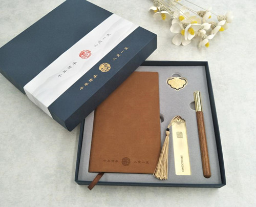 古銅味三件套 辦公禮品書(shū)簽+書(shū)扣+花梨木筆套裝